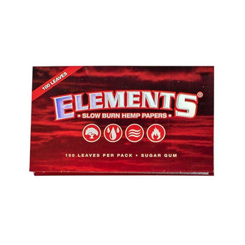 Бумажки Elements Red (Hemp) Single Wide - Бренд Elements - Магазин домашних увлечений homehobbyshop.ru